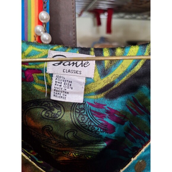 Women’s Long Kaftan 70s Mrs Roper Style One Size Polyester Gante Classics - Picture 2 of 2